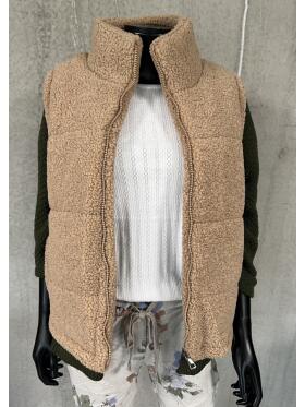 Vanting - Vanting 255167 beige plys vest